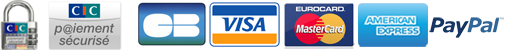Logos paiement sécurisé carte bancaire et paypal