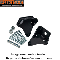 OME - Kit Relocalisation des Fixations Supérieures Amortisseurs AR LR Defender 110/130. Ce kit de rabaissement de la fixation haute d’amortisseurs arrière permet d’accroître le débattement en détente.  Land Rover Defender 110