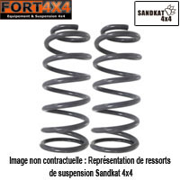 SANDKAT 4X4 - Ressorts (la paire) +45mm médium avant Toyota Hilux Vigo de 2005 à 2015