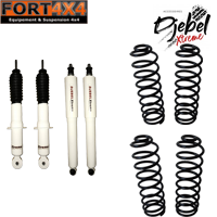 DJEBELXTREME - Kit suspension réhausse +40mm pour Toyota LandCruiser KDJ/KZJ 95 comprend : 4 ressorts renforcés médium - 4 amortisseurs Performance