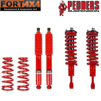 PEDDERS - Kit de suspensions Pedders +40mm Toyota KDJ120/125 comprenant : 2 Combinés Ezifit AV -Ressorts arrière hélicoidaux renforcés -2 Amortisseurs AR TrackRyder Foam Cell