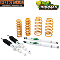 IRONMAN 4X4 - Kit suspension réhausse +40mm Toyota KDJ120/125 comprend : 4 amortisseurs Elite + 4 ressorts médium