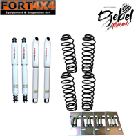 DJEBELXTREME - Kit suspension réhausse +65mm Nissan Patrol Y60 Court composé de - 4 ressorts médium -1 kit câles BV BT - 4 amortisseurs Performance (Toutes utilisations, toutes destinations)