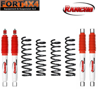 RANCHO - Kit suspension rehausse +40mm Suzuki Jimny depuis 2018 comprend : 4 ressorts médium + 4 amortisseurs Rancho 5000