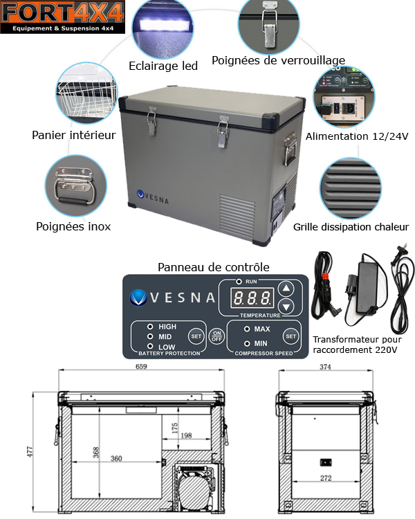 Réfrigérateurs portables Vesna pour camping-car - Vesna