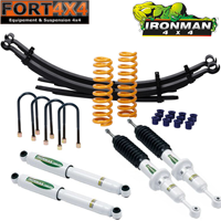 IRONMAN 4X4 - Kit suspension réhausse +40mm Ford Ranger à partir de 2019 comprend : - 2 Ressorts médium - 2 Lames médium - 4 Amortisseurs ELITE - 2 Jeux de Brides - 1 Boîte de Bague