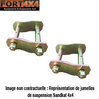 SANDKAT 4X4 - Jumelles graissables (la paire) arrière Isuzu D-Max de 2003 a 2012