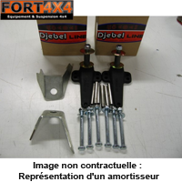 DJEBELXTREME - Kit doublage amortisseurs arrières montage en V avec supports inférieurs à souder sur le pont Land Rover Defender - Discovery 1 - Range Rover Classic