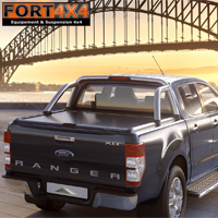 COUVRE BENNE COULISSANT MOUNTAIN TOP FORD RANGER 2016+ SUPER CAB NOIR COMPATIBLE ROLL BAR ORIGINE