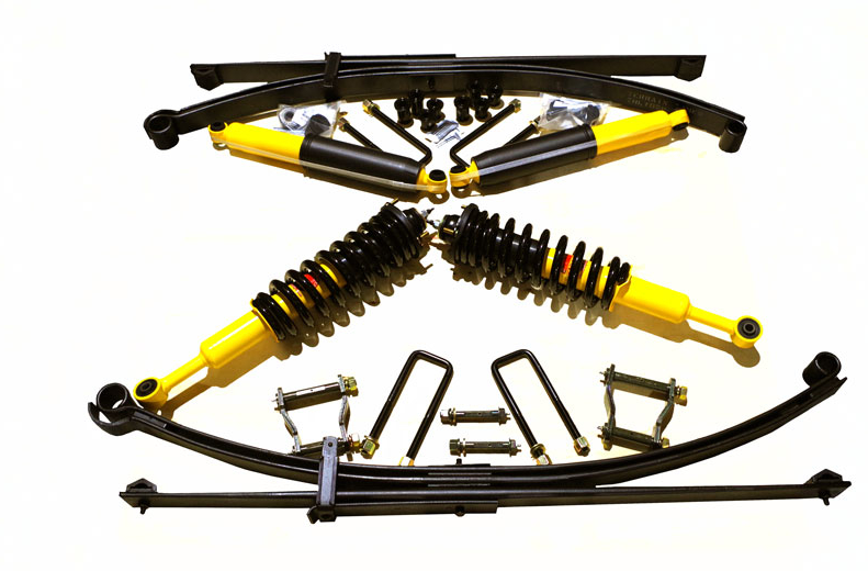 TERRAIN TAMER KIT DE SUSPENSION COMBINÉ ASSEMBLÉ  REHAUSSE +40/50MMET LAMES PARABOLIQUES +400-700KG POUR ISUZU D-MAX DE 2012 A 2020