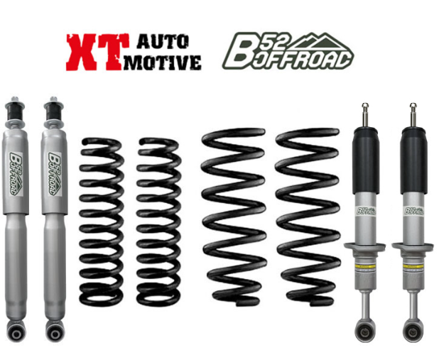 XT AUTOMOTIVE-B52- Kit suspension réhausse +45mm pour Toyota LandCruiser KDJ 120 comprend : 4 ressorts médium XT - 4 amortisseurs Nitrogas