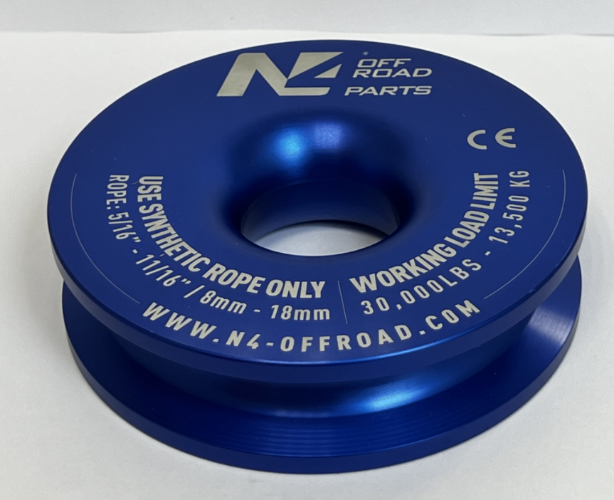 Anneau de treuillage 13.5T en aluminium anodisé bleu N4-Offroad