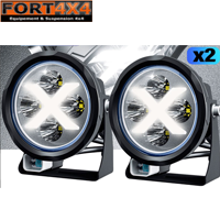 AGM - KIT DE 2 PHARES RONDS LED X-TECH 10 CM 80W