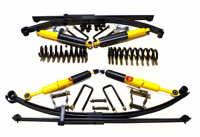 KIT DE SUSPENSION TERRAIN TAMER AVEC LAMES PARABOLIQUES 400-700KG REHAUSSE +40/50MM POUR ISUZU D-MAX DE 2012 A 2020