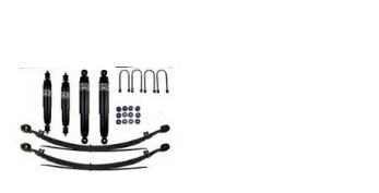 EFS -KIT SUSPENSION + 4 CMS-4 AMORTISSEURS ELITE+ 2 LAMES + 250 KG- BRIDES DES LAMES +SILENT BLOC+ 