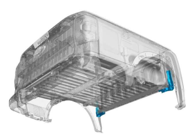 Kit de supports / renforts de benne pour Ford Ranger Raptor Kit de supports / renforts de benne pour Ford Ranger Raptor