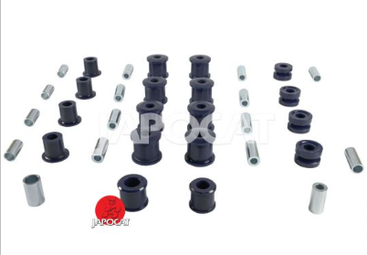 KIT SILENT-BLOCS Polyuréthane SuperPro -Pour 2 triangles Avant, les tirants de pont Arrière & la barre Panhard-Terrano II 1993 à 2007