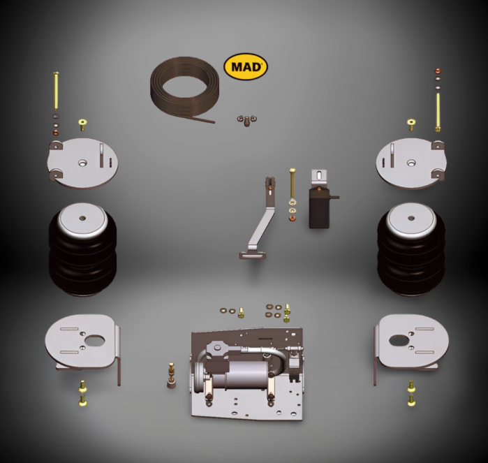 MAD-Renforts de suspension pneumatique arrière pour TOYOTA Hi-Lux (05/2015 - Actuel) MAD-Renforts de suspension pneumatique arrière pour TOYOTA Hi-Lux (05/2015 - Actuel)