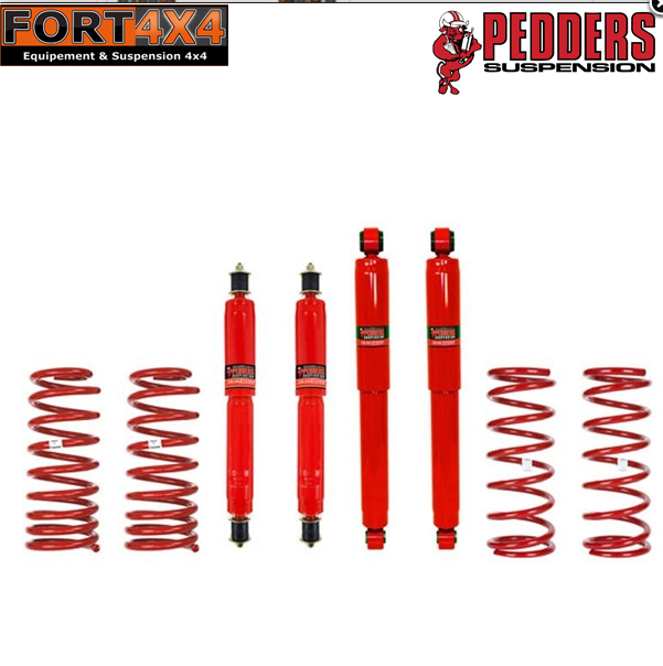 PEDDERS - Kit suspension réhausse +50mm Toyota LJ70/73 KZJ70/73 phares carré comprend : 4 ressorts renforcés médium - 4 amortisseurs Foam Cell PEDDERS - Kit suspension réhausse +50mm Toyota LJ70/73 KZJ70/73 phares carré comprend : 4 ressorts renforcés médium - 4 amortisseurs Foam Cell