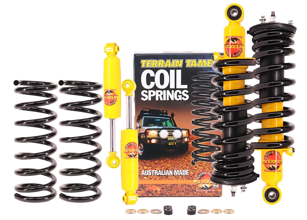 TERRAIN TAMER +KIT SUSPENSION  + 40 MM COMPLET PREMONTE -TARAGE DES RESSORTS AU CHOIX 