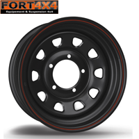 4 JANTES DAYTONA NOIRES 8X16 ET-10 POUR LAND ROVER DEFENDER, DISCOVERY I, RANGE ROVER CLASSIC 