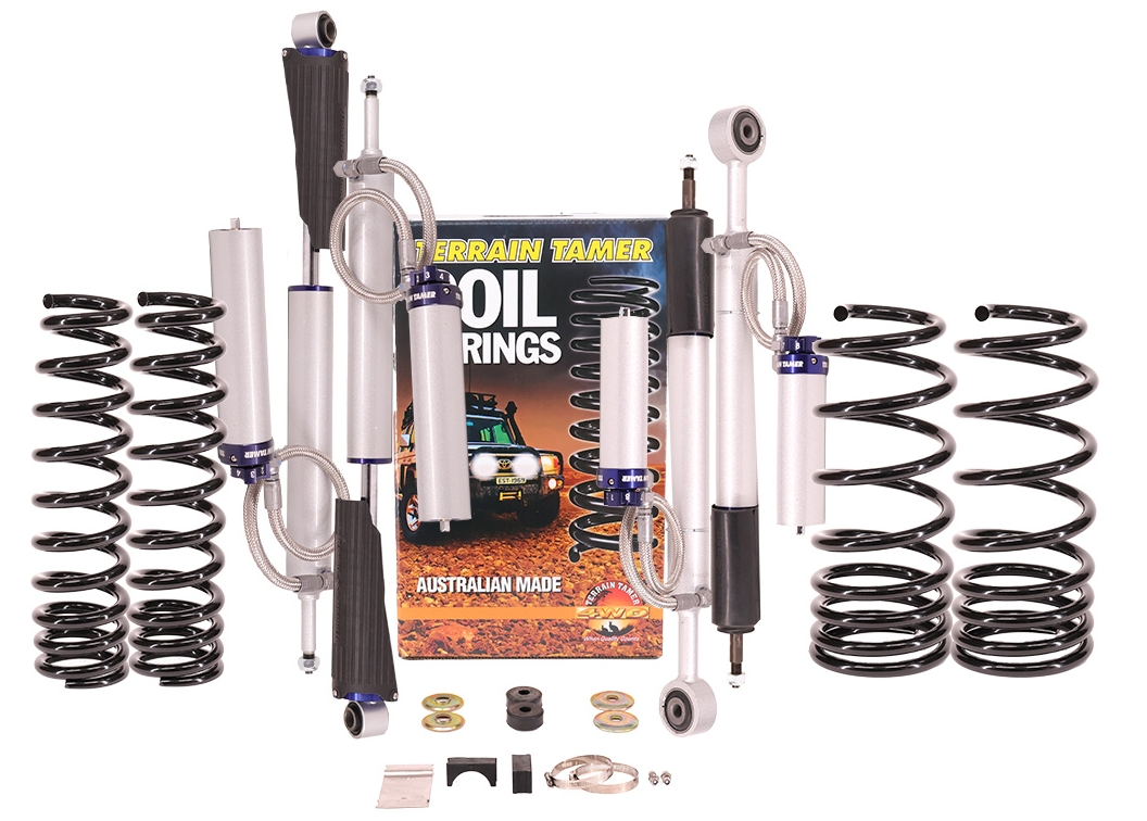 KIT DE SUSPENSION TERRAIN TAMER AVEC AMORTISSEUR PRO SHOCK REHAUSSE +40/50MM POUR TOYOTA VDJ200