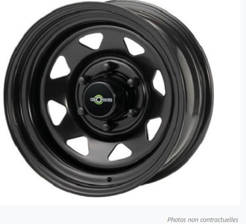 PACK 4 JANTES JANTE TRIANGULAR NOIRE 8X16 ENTRAXE 6X139.7 ET-25