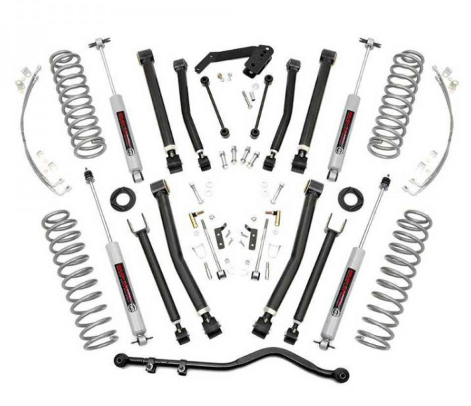 disponible 01/04/26-Kit de suspension Rough Country série X, rehausse + 10 CMS -JK 5 PORTES UNIQUEMENT