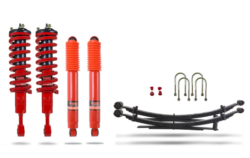 Kit de suspension  + 40 mmPedders renforcé pour charges lourdes et remorquage. Amortisseurs pré-assemblés. + 350 kg