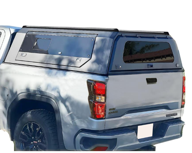 HARD TOP ALUMINIUM NOIR UPSTONE D-MAX SPACE CABINE 2020+ ET 2024+ PORTE PAPILLON VITRÉE Isuzu D-Max