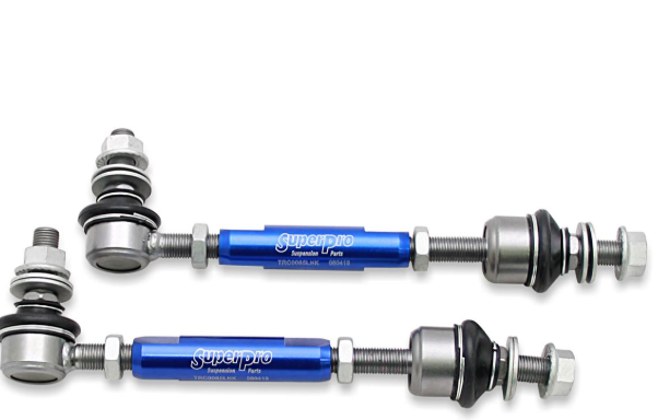 SUPER PRO Biellette réglable à rotule de 10 mm avec rotule verticale de 12 mm. Longueur minimale : 165 mm ; longueur maximale : 210 mm.