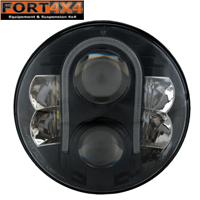 PHARE A LED NOIR 7 POUCES HOMOLOGUE ECE R10 R112