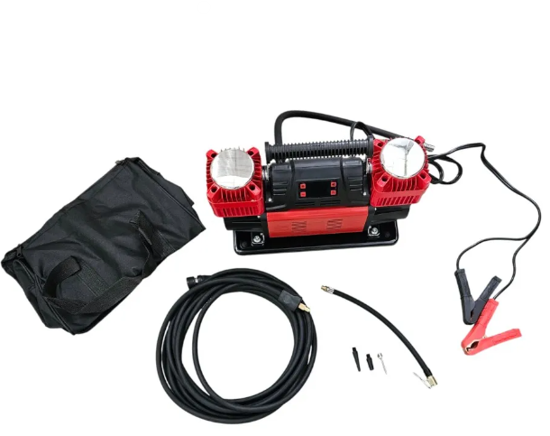 Compresseur numérique  Bicylindre 300 l / min avec contrôle intelligent + tuyau de 8 m et sac 12v