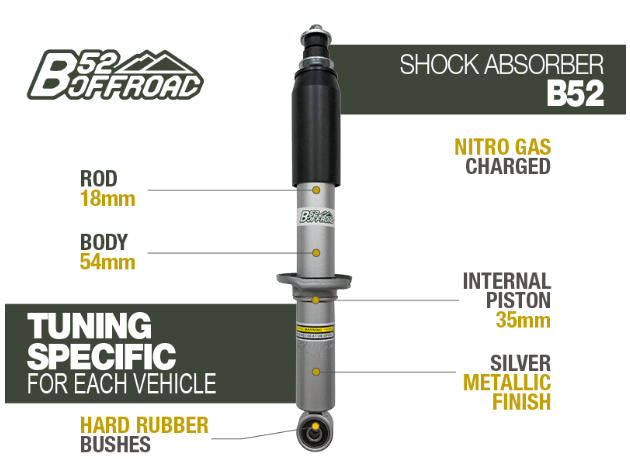 Amortisseur tout-terrain B52 pour Toyota KZJ/KDJ 90/95 avant + 4 cms