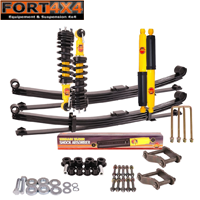 TERRAIN TAMER - KIT DE SUSPENSION COMBINÉ ASSEMBLÉ REHAUSSE +40/50MM AVEC LAMES PARABOLIQUES (700/850 kg) POUR VOLKSWAGEN AMAROK (2023+)