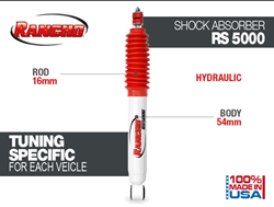 AMORTISSEUR RANCHO 5000 POUR SUZUKI SJ SAMURAI AVANT + 5 CMS