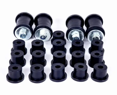 Kit de bagues en polyuréthane de tres haute qualité, kit complet de 24 bagues et tubes pour tous les lames et jumelles-dureté 80 ShA.