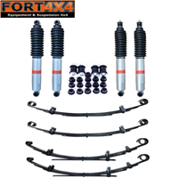 KIT SUSPENSION SAMOURAI 410-413 + 4 CMS -4 AMORTISSEURS NITROGAS + 4 PAQUETS DE LAMES ET SILENTS BLOCS 