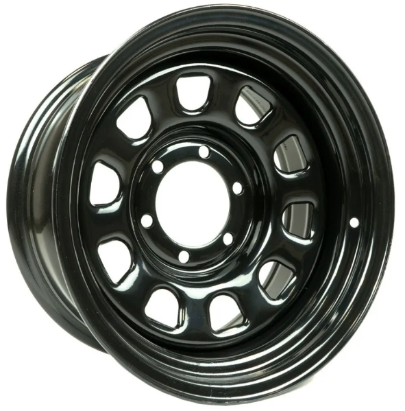 PACK 4 JANTES ACIER DAYTONA NOIR BRILLANT 8X16-6X139.7 ET -25 CB110 MM