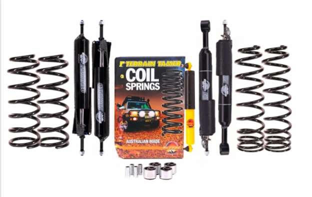 TERRAIN TAMER  KIT DE SUSPENSION AVEC AMORTISSEURS FORTIFIED REHAUSSE +40/50MM POUR TOYOTA HDJ80