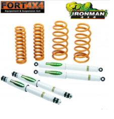 IRONMAN 4X4 - Kit suspension réhausse +50mm Toyota Land Cruiser LJ70 LJ73 KZJ70 KZJ73 (phares carrés) comprend : 4 ressorts HD, 4 amortisseurs Elite