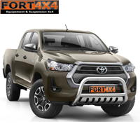 POUR TOYOTA HILUX REVO (2021+) PARE BUFFLE AVANT AVEC PLAQUE DE PROTECTION - VERSION POLIE  
