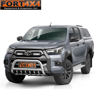 POUR TOYOTA HILUX INVINCIBLE (2021+) PARE BUFFLE AVANT AVEC GRILLE - VERSION POLIE