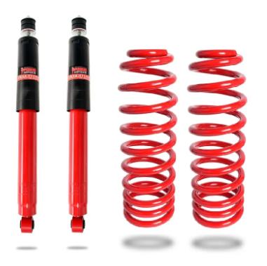 PEDDERS-Kit de suspension arriere charges lourdes + 350 KG. Dodge Ram 1500. À partir de 2019.2 amortisseurs + 2 ressorts