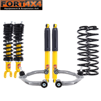 TERRAIN TAMER - Kit de rehausse combiné assemblé +40mm pour DODGE RAM 1500 DS (2012-2019) Comprend 4 amortisseurs + 2 ressorts avant + 2 triangles renforcés supérieurs