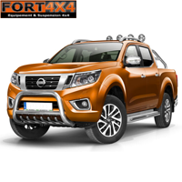 POUR NISSAN NAVARA NP300 - PARE BUFFLE AVANT AVEC GRILLE - VERSION POLIE