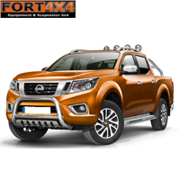 POUR NISSAN NAVARA NP300 - PARE BUFFLE AVANT AVEC PLAQUE DE PROTECTION - VERSION POLIE