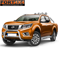 POUR NISSAN NAVARA NP300 - PARE BUFFLE AVANT AVEC BARRE TRANSVERSALE - VERSION POLIE