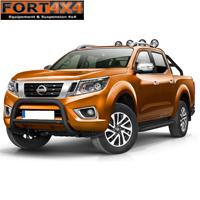 POUR NISSAN NAVARA NP300 - PARE BUFFLE AVANT AVEC BARRE TRANSVERSALE - VERSION NOIRE