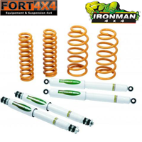 IRONMAN 4X4 - Kit suspension réhausse Ironman 4x4 +40mm pour Nissan Patrol GR Y61 Long comprend : 2 paires de ressorts  RENFORCES  - 4 amortisseurs RESPONSE